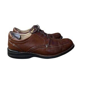 Johnston & Murphy Mens Brown Leather Lace-Up Oxford Shoes Size 8.5 M